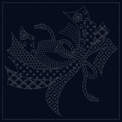 Sashiko Cloth Panel - Noshi