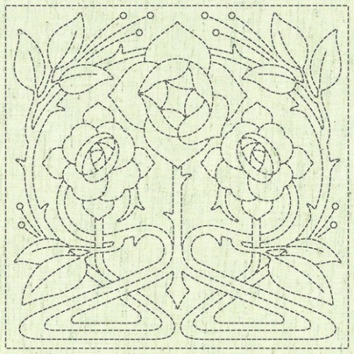 Sashiko Cloth Panel - Passion